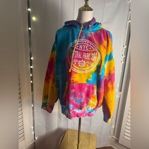 MV Sport Tie-Dye Central Park Zoo Hoodie Unisex Size Large